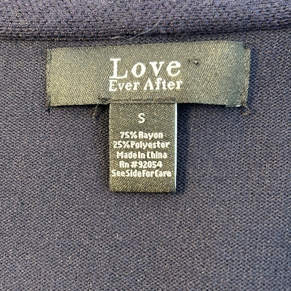Love Ever After Sweater Navy with Pearls, Small - Picture 3 of 3